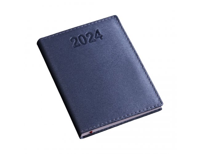 AGENDA DIRIA LISA AZUL E PRATA METALIZADAS CB180