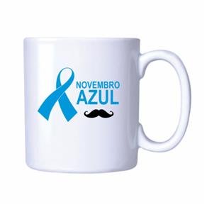 CANECA DE PORCELANA NOVEMBRO AZUL