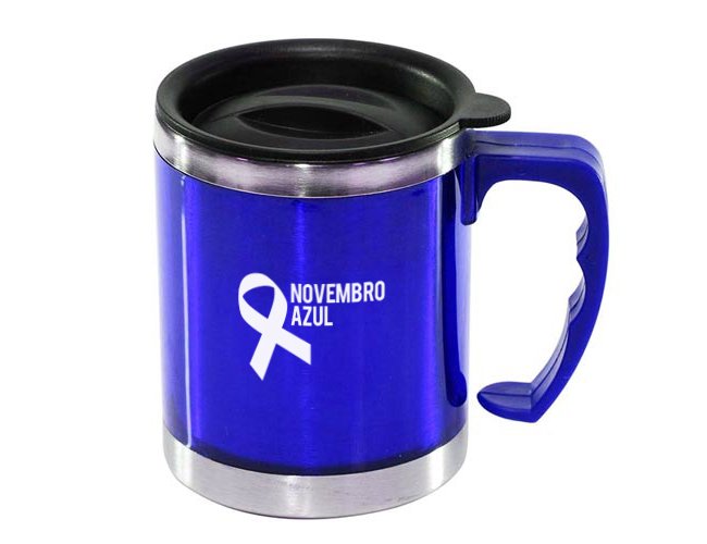 CANECA EM INOX NOVEMBRO AZUL